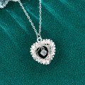 S925 Sterling Silver Moissanite Dreamcatcher Pendant Necklace-0-2