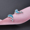 wholesale S925 Silver Earrings for Women, Fashion Creative Dolphin Enamel Ear Studs, Minimalist Earrings Wholesale from the Source Factory-0-1