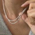 wholesale 925 Sterling Silver Shattered Silver Chain Necklace For Women-0-2