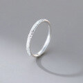 wholesale 990 Sterling Silver Women's Internet Celebrity Custom Plain Circle Ring Simple and Stylish Round Elegant Live Streaming Bestseller R02842-0-1