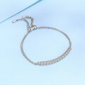 wholesale Pt950-plated S925 silver bracelet for women with Moissanite simulated diamond in an ins style-0-1