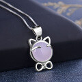 wholesale S925 sterling silver with synthetic crystal minimalist fashion women's pendant necklace wholesale-0-1