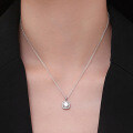 Sterling Silver Moissanite Sugar Pendant Necklace, Cross-Border Chic-0-1