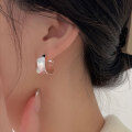 wholesale S925 Sterling Silver Minimalist Arc Earrings, Korean Ins Style Simple and Understated Small Niche Personality Earrings-0-4