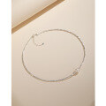 wholesale 925 sterling silver, a few ounces of crushed silver, freshwater pearl necklace for women, luxurious and high-end, small and unique design, crushed silver collar chain-0-1