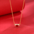 wholesale Pure silver small and delicate sweet heart pendant necklace with a unique design, a red heart-shaped choker set, women's jewelry-0-2