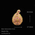 wholesale Metal Material: 925 Silver Gold Plated, High-Carbon Diamond, Flip-Top Design, Ksitigarbha Bodhisattva Guardian Buddha for Peace and Health Gau Pendant-0-1