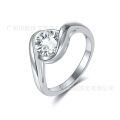 wholesale S925 Sterling Silver Plated Moissanite New European and American Popular Fashion Ring, Cross-Border E-commerce Platform Bestseller Ring Manufacturer Direct-0-5