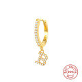 wholesale S925 Sterling Silver Single 26-Letter Alphabet Ear Hoop,INS-0-33