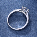 wholesale PT950 Plated S925 Sterling Silver Moissanite Ring, 1 Carat D Color Starlight Queen High-End Women's Ring-0-1