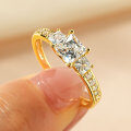 Zirconium Crossed Arms Light Luxury Cocktail Ring, Xiaohongshu Style-0-29