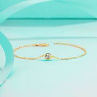 wholesale S925 Sterling Silver Moissanite Round Beaded Bracelet for Women, Minimalist Stylish Korean Version Single Stone Fashion Luxury Bangle-30-point (Moissanite) bracelet>925 silver