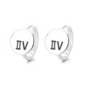 wholesale S925 Silver Fashion Korean Japanese Round Plate Letter Ins Personality Trend Design Earring Ear Clasp-0-4
