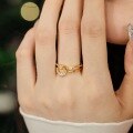 wholesale S925 Sterling Silver Light Luxury High-End Fashion Stackable Star and Moon Double Ring for Women, Delicate and Versatile-0-1