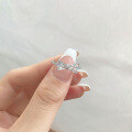wholesale S925 Sterling Silver Korean Style Heart-shaped Zircon Ring for Women, Small and Exquisite, Light Luxury, Fashionable, Versatile, Wholesale-0-2