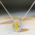 wholesale 925 Silver G's Egg Pendant Necklace, Iced-Out Full-Cut High-Carbon Diamond Pavé Chain, Versatile Collarbone Necklace-0-1
