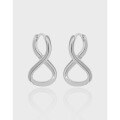 wholesale Pure silver 702 Korean version ins niche design minimalist versatile elegant irregular lines S92 earrings for women-0-0