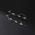 wholesale S925 silver Korean wave star tassel line earrings summer elegant women's earrings M01931-0-2