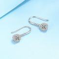 wholesale PT950 gold-plated S925 silver earrings with Moissanite ear hooks, factory direct wholesale ear accessories-0-2