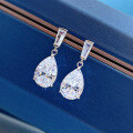 wholesale Metal Material S925 Sterling Silver, Zhu Zhifan Jewelry New Drop Pear-shaped Stud Earrings Simulated Diamond Earrings Hot Selling Export Style-0-2