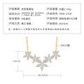 S925 Silver D Color Moissanite 9-Stone Row Cross Necklace-0-9