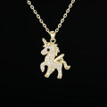 925 Sterling Silver Small Wooden Horse Necklace, 2025 New Women's Summer Pendant-0-6