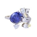 wholesale S925 Sterling Silver New 7*9mm Oval Tanzanite Ring for Women, Luxurious and Stylish Hot-Selling-0-4