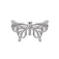 wholesale S925 Sterling Silver Adjustable Small Fresh Butterfly Ring, Minimalist Design, Versatile, Open Adjustable Boho Style Ring-0-4