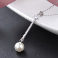 wholesale S925 Sterling Silver with Pearl and Shell Bead Pendant Necklace, Minimalist Women's Jewelry Wholesale from Source Factory-0-3