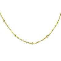 wholesale S925 Sterling Silver Electroplated 14K Gold Japanese Style Necklace Pendant Tina Star Chart with Zirconia Choker Chain for Women-Picture of the same style bead necklace 925 silver