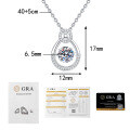 S925 Sterling Silver Moissanite Women's Pendant Necklace-0-5