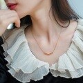 wholesale 925 Silver Gold-Plated Abstract Feather Geometric V-Shaped Pendant Necklace for Women, New Japanese Retro Style Luxury Lightweight-0-1