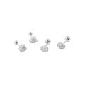 wholesale S925 Sterling Silver Crushed Silver Thread Ear Studs for Women, Screw-Back Textured Ear Cartilage Studs Minimalist Earrings-0-4