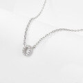 wholesale 925 Sterling Silver 26 Letter Necklace Light Luxury High-End Sense Pendant Necklace with Diamond-Encrusted Letters for Women Cross-Border E-Commerce Jewelry-0-21