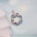 wholesale Wholesale natural wreath-style tanzanite pendant in metal, fresh, elegant, and fashionable versatile pendant for live streaming supply-0-0