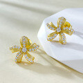 wholesale S925 Silver Plated Vintage Floral Stud Earrings, Daily Retro Fashion Antique Style-0-1