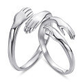 wholesale S925 Silver minimalist romantic open adjustable couple rings pair for him and her jewelry wholesale-0-28