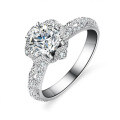 925 Sterling Silver Moissanite Six-Prong Women's Ring, Fashion Snow-Themed Jewelry Factory TikTok Live-0-2