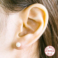 wholesale S925 Sterling Silver Minimalist Pearl Threaded Cartilage Ear Stud, a Popular Cross-Border Trendy Creative Single Earring in Japan and Korea-0-3