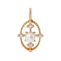 wholesale S925 sterling silver new Japanese-style jewelry elegant hollow freshwater pearl pendant necklace for women with factory supply-Pearl Pendant>925 Silver