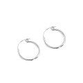 wholesale S925 Sterling Silver 3004 Korean Version Ins Small and Minimalist Design Versatile Geometric Circle Glossy Textured Earrings for Women-0-4
