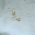 wholesale 9K Gold Pearl Ear Hook New Trendy Earrings Simple and Small Design Elegant and Retro-0-4