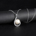wholesale S925 Sterling Silver Natural Freshwater Pearl Necklace, Fashionable Luxury Ins Personality Elegance Collarbone Chain Pendant-0-0