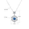 wholesale S925 Sterling Silver Cross-Border New Colorful Moissanite Snowflake Pendant with Advanced Design Sense Collarbone Chain Christmas Gift-0-13