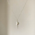 wholesale S925 Sterling Silver Nalan Seashell Pendant Necklace, Bohemian Minimalist Design Collarbone Chain Necklace Y00997-0-0