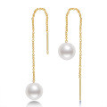 S925 Sterling Silver Light Bulb Freshwater Pearl Earrings-0-49