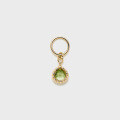 wholesale 9k Gold French Retro Geometric Minimalist Style Water Drop Peridot Pendant, Direct Wholesale from Yili Jewelry Factory-0-1