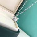 wholesale S925 Sterling Silver Cross-Border Moissanite Hexagram Necklace, TikTok Viral Live Stream Hot Seller, Factory Direct Sales, Dropshipping Available-0-2