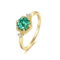 Metal Fashion Gold Plated Fade-Resistant High-Quality Stackable Moissanite Ring Custom Processing-0-3
