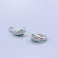 wholesale S925 Sterling Silver Maker's Fashionable Euro-American Micro-Inlaid Zirconia Dazzling Serpent Ear Clips Trendy Style Unisex Snake-shaped Jewelry-0-1